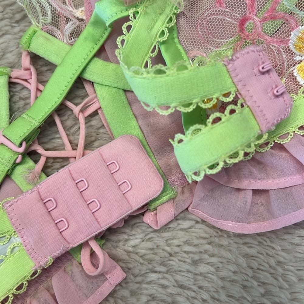 FOR LOVE & LEMONS X VICTORIA’S SECRET Sunset Butterfly Ruffle Bustier - Picture 11 of 13